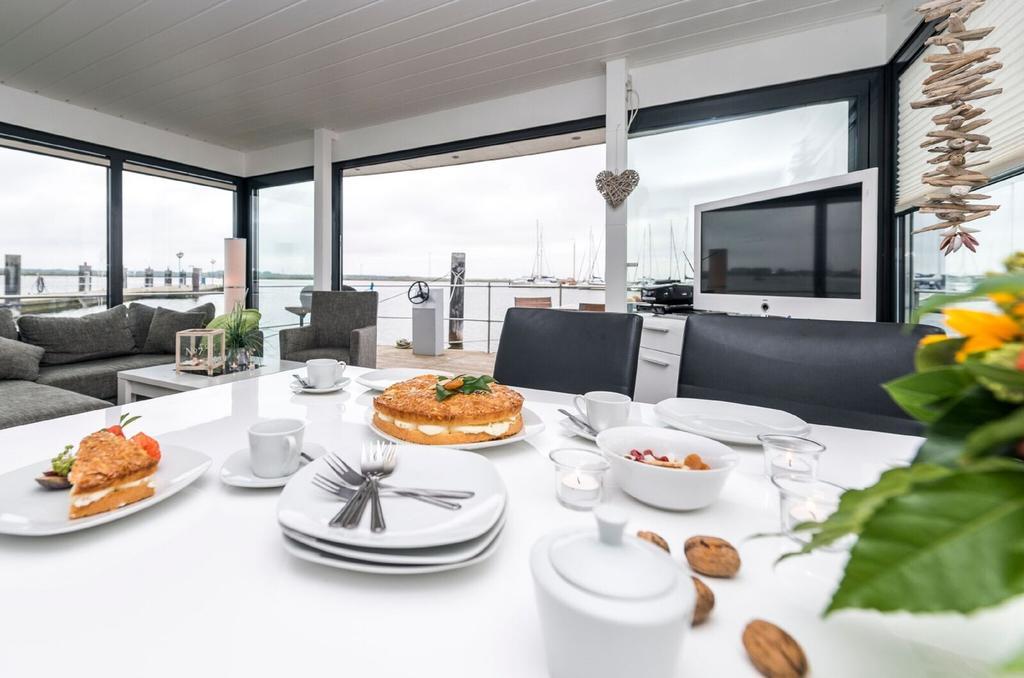 Hausboot Fjordblik Hotel Kollund Osterskov Bagian luar foto